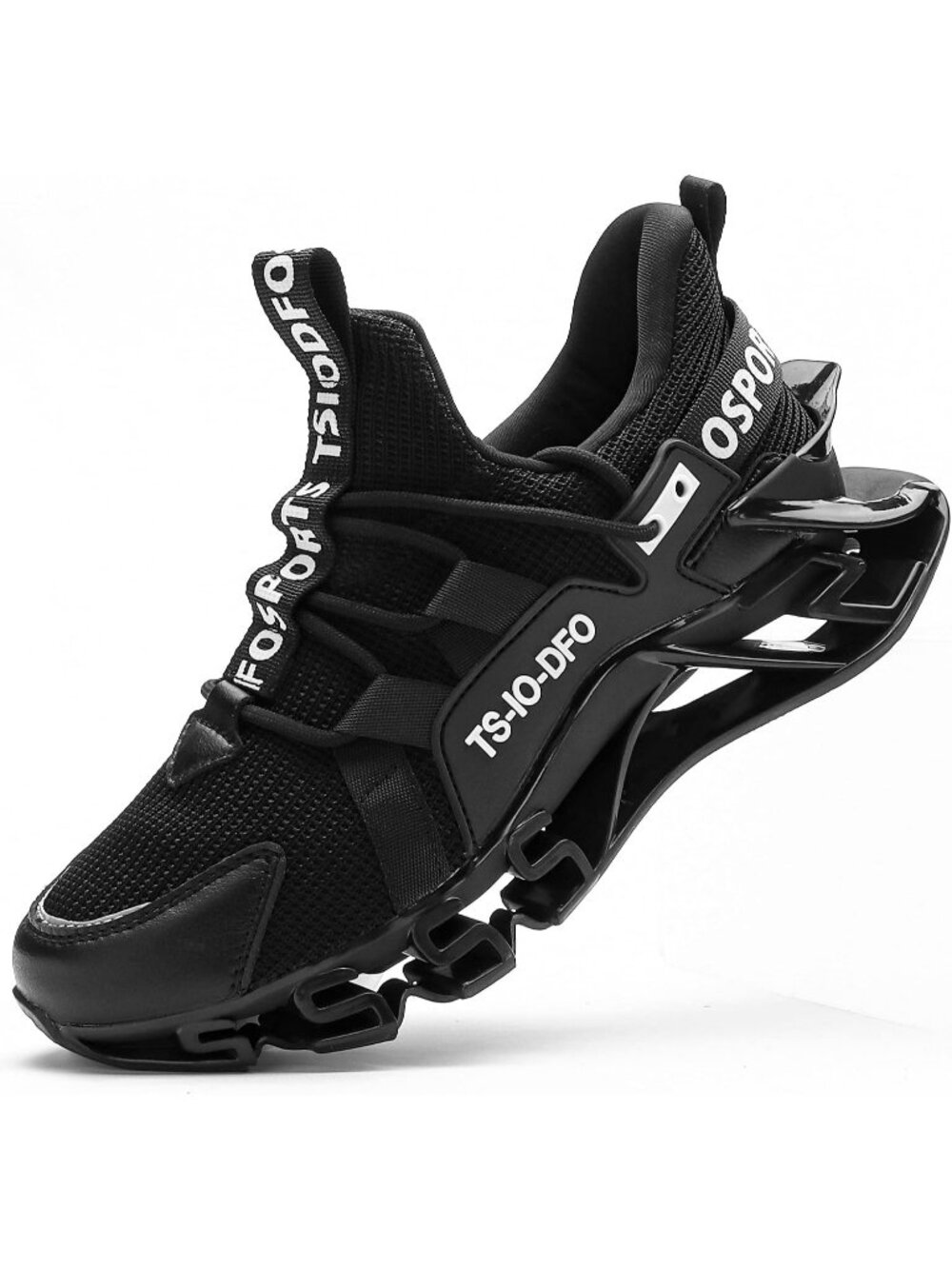 Women's Black Mesh Comfortable Athletic Running Non-Slip Fashion Walking Sneaker